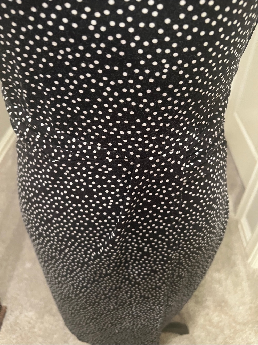 Ann Taylor Black and White Polka Dot Midi Sheath Dress Size 4 - Picture 4 of 11